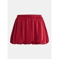thumbnail image 5 of Madden NYC Women's Bubble Hem Satin Mini Skirt, Sizes XXS-XXL, 5 of 5