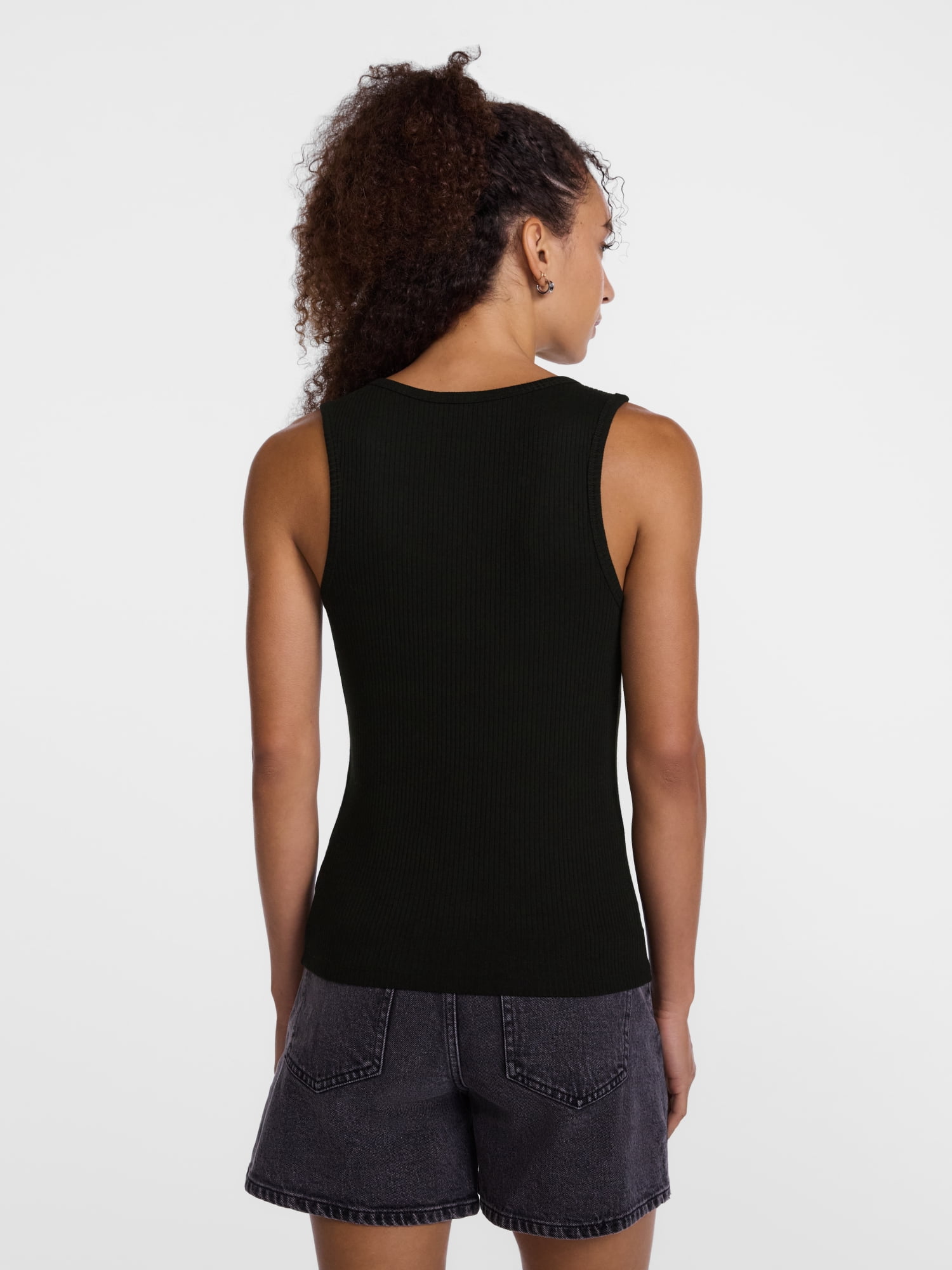 Scenario Women's Wide Ribbed Tank Top, Sizes XS-XXXL