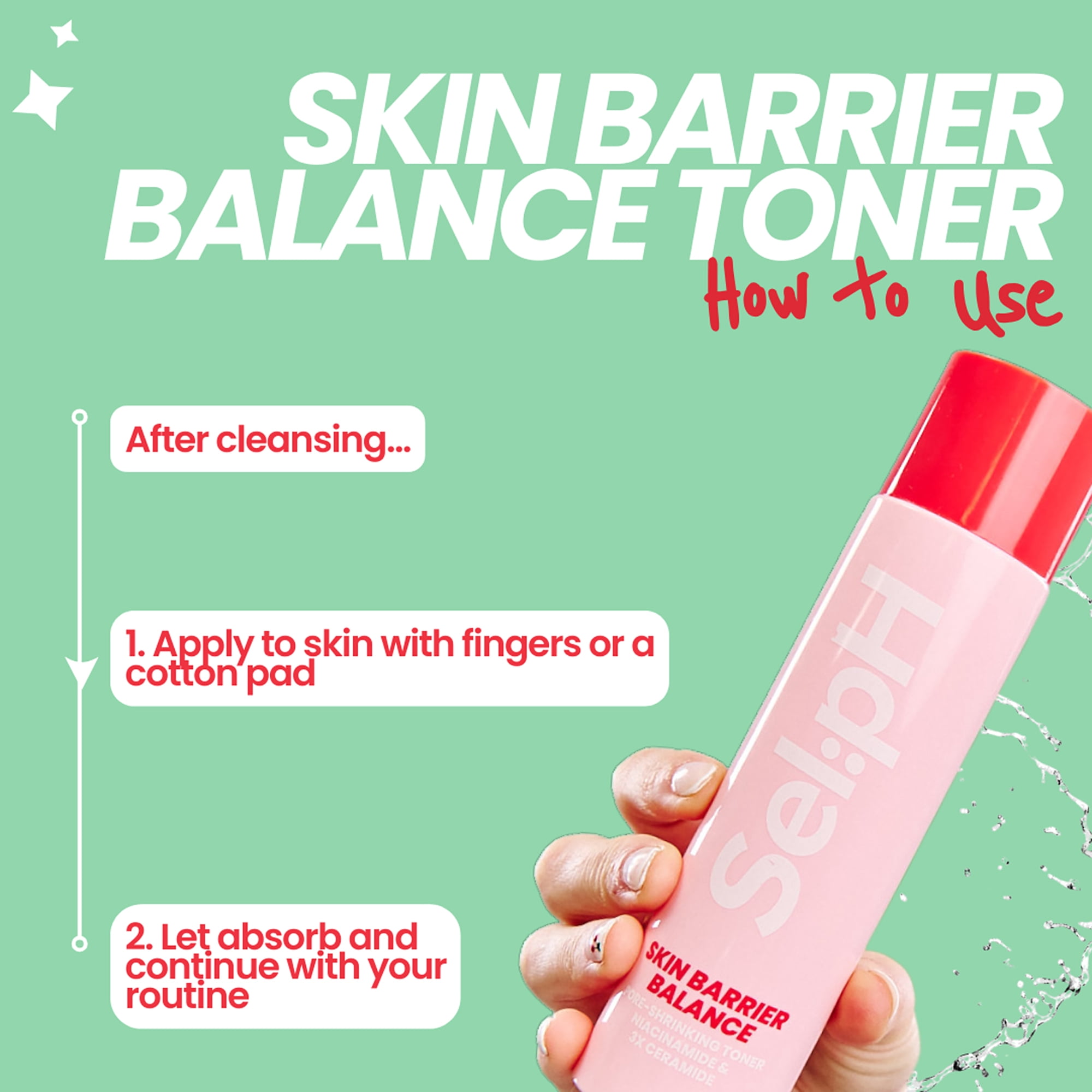 Sel:pH Skin Barrier Balance Toner, Face Toner, 6.4 oz
