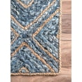 thumbnail image 2 of Aizza Trends Hand Made Hand Braided Natural Jute and Denim Floor Area Rug | Floor Carpet Rug | Floor Mat Home Decore Rug, 2 of 5