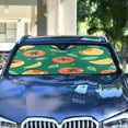 thumbnail image 4 of Qxltty Tomato Orange Pattern Car Windshield Sunshades Foldable UV Rays Sun Visor Protector Keep Your Vehicle Cool 57×31.5in, 4 of 8