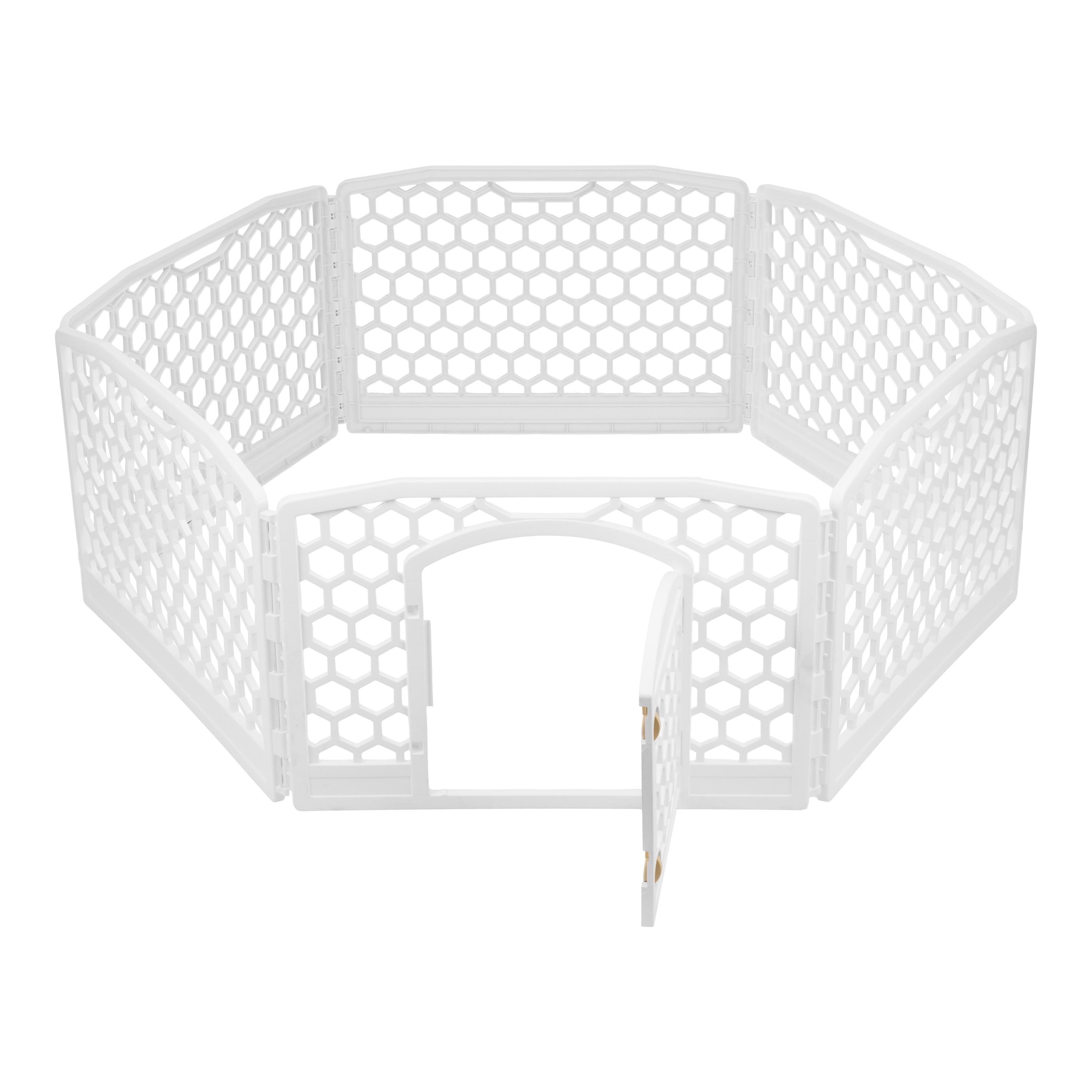 IRIS, Dog Exercise Playpen, White, 24-in, 6-Panel