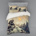 thumbnail image 2 of Ambesonne Space Bedding Set 3 Pcs, Technology Aliens Theme, Twin, Grey, 2 of 3