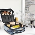 thumbnail image 5 of FORMRS Travel Makeup Bag Large Capacity Train Case Cosmetic Organizer with Adjustable Dividers, Abstract Marble Pattern, 5 of 8