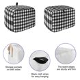 thumbnail image 5 of Toaster Cover 4 Slice, Black White Plaid Dustproof Bakeware Oven Protector with Top Hook, Modern Simple Buffalo Check Gingham Waterproof Small Kitchen Appliance Toasters Dust Cover, 12"x11"x8", 5 of 9
