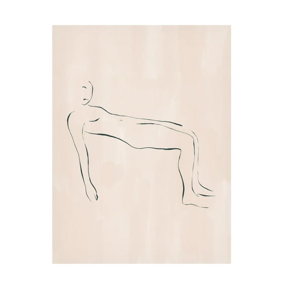 Trademark Fine Art Ivy Green Illustrations Lying Down Canvas Wall Art