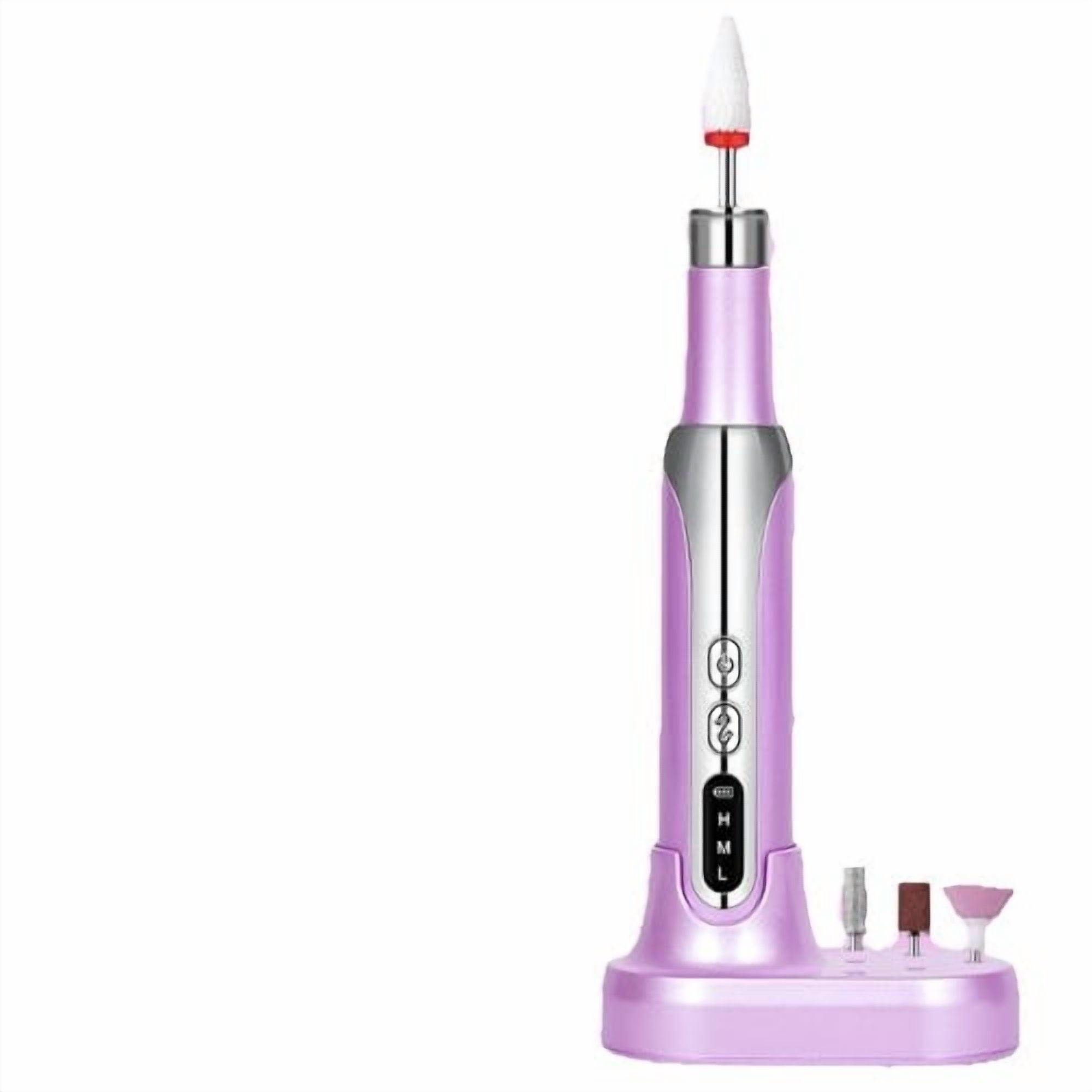 Professional Nail Drill Machine, Electric Manicure Pedicure Kit -15000RPM Cordless Nail Grinder (Portable Rechargeable Electric Nail File Set)
