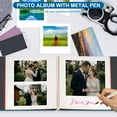 thumbnail image 5 of AIOR Photo Album Self Adhesive 3x5 4x6 5x7 6x8 8x10 8.5x11 11x10.6 Magnetic Scrapbook Album Linen Hardcover 40 Pages with 2 Metalic Pens for DIY Baby Family Wedding Anniversary (Dark Blue), 5 of 9