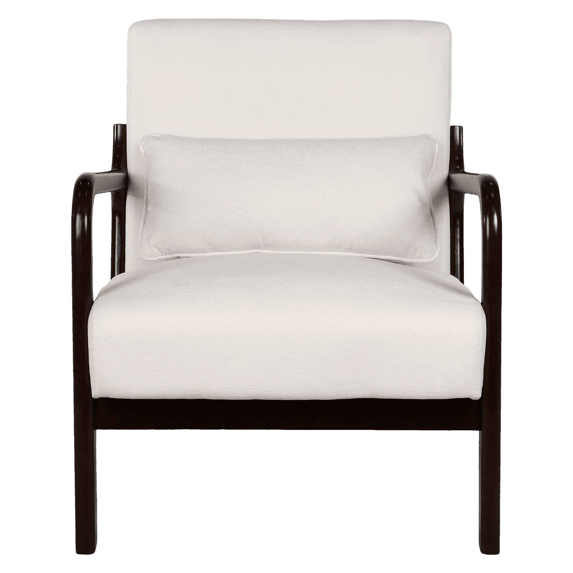 Jopath Accent Chair,Mid Century Modern Armchair with Solid Wood Frame and Detachable Lumbar Pillow for Living Room,Bedroom,Office(Beige)