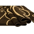 thumbnail image 4 of HR HANDCRAFT RUGS HR  Chocolate, Beige and Multi Modern Contemporary Area Rugs-Abstract with Wavy Swirls -Shed Free 2' x 3' Doormat, 4 of 5