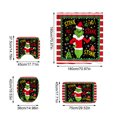 thumbnail image 2 of Christmas Theme Shower Curtain Decoration Set, Bathroom Non-Slip Rug, Toilet Lid Cover, Bathroom Rug And Bath Curtains Set Of 4 Pieces, 2 of 2