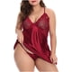 thumbnail image 1 of Mujeres moda sexy Plue tamaño encaje seda ropa interior tirantes falda camisón Fridja nalpqowj18010, 1 of 5