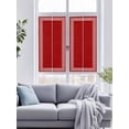thumbnail image 4 of No Glue Heat Blocking Window Flims, Red Geometric Window Privacy Film Frosted, White Greek Key Design Burlap Modern Art Peep-proof Door Windows Tint for Bathroom, Dormitory, 17.7 x 78.7 Inches, 4 of 9