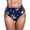 Navy, variant on Ludearly Women High Waisted Bikini Bottoms Tummy Control Swimsuit Bottoms Strappy Swim Bottom S&Dark Blue