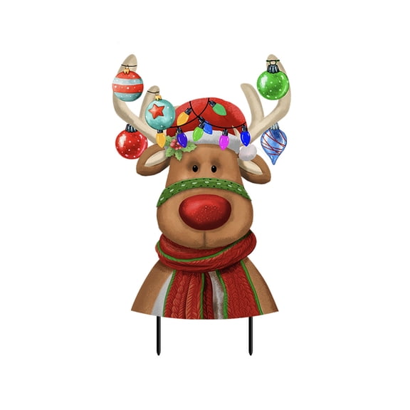 Briarwood Lane Festive Reindeer Metal Art