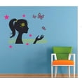 thumbnail image 1 of Girl Silhouette Butterfly Cartoon Decors Wall Sticker Art Design Decal for Girls Boys Kids Room Bedroom Nursery Kindergarten House Fun Home Decor Stickers Wall Art Vinyl Decoration (27x30 inch), 1 of 2