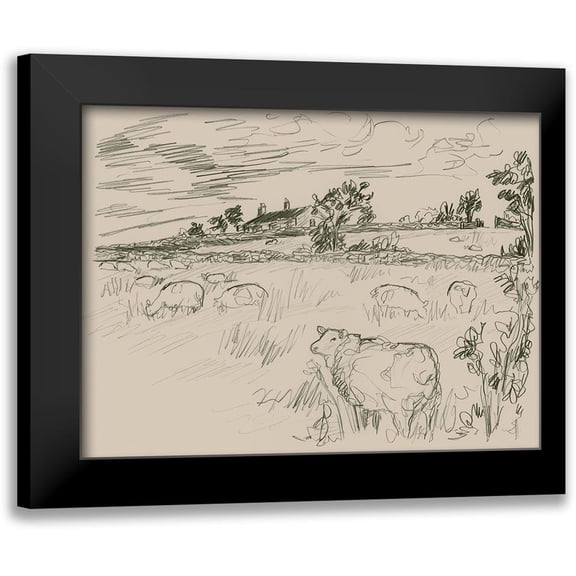 Vess, June Erica 14x12 Black Modern Framed Museum Art Print Titled - Sepia Scenes I