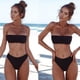 thumbnail image 2 of Gibobby Traje de Baño Sexy Bikini Set Women Beauchwear Bikini Swimwear Brazil Push Up Vendage Swimmit Bandeau Swimsears Tankinis Set(Negro,M), 2 of 4