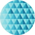 thumbnail image 1 of Ahgly Company Machine Washable Indoor Square Transitional Deep Sky Blue Area Rugs, 3' Square, 1 of 7