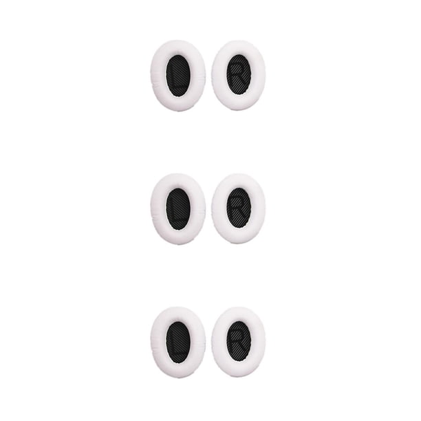 Cateissary Almohadillas para auriculares, almohadillas profesionales, esponja transpirable, reemplazo de auriculares para QC35 QC25, blanco + negro Type1 NO1
