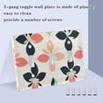 thumbnail image 3 of Yayeee Toggle Light Switch Wall Plate 3-Gang 6.37"x4.48" Decorative Outlet Cover, Black Retro Flower, 3 of 7