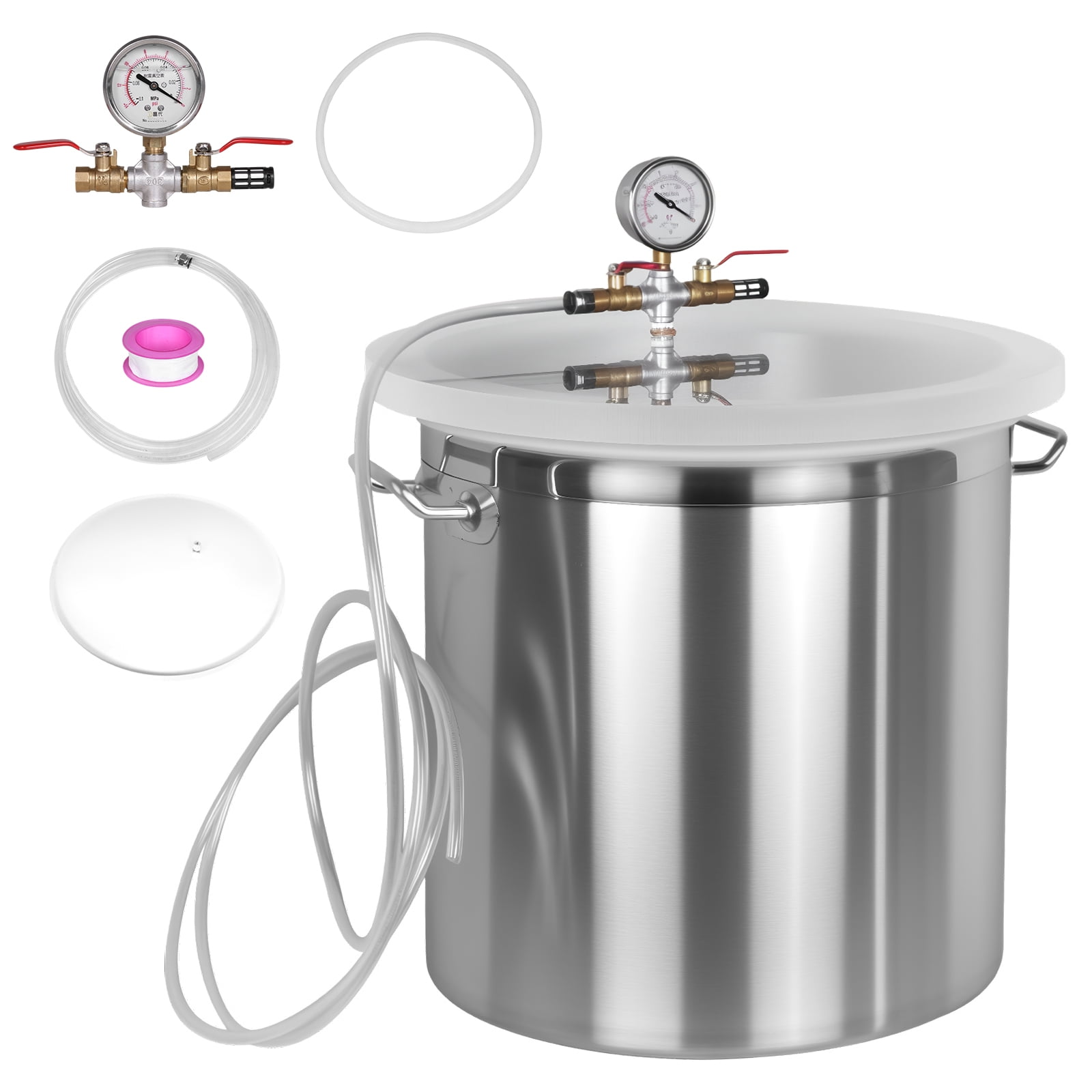 golytefs 304 Stainless Steel Vacuum Chamber for Silicone Epoxy Wood Stabilizing (40*40cm)