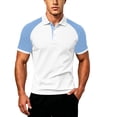 thumbnail image 4 of Polo Shirt for Men Short Sleeve Button Up Slim Fit Summer Outfits White Mens Casual Dress Shirts, 4 of 4