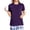 Dark Purple, variant on Post Arm Surgery Shirts for Women With Snap on Fasteners Short Sleeve Shirt Adaptive with Pocket Pullover for Recovery,Blue (XXL)