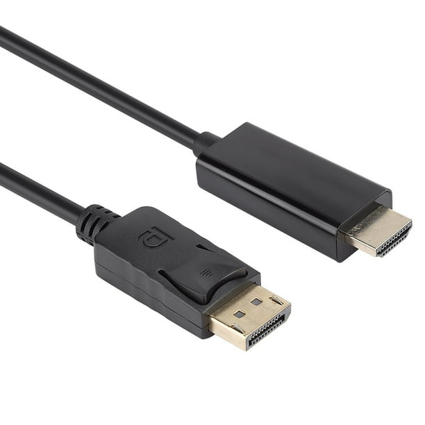 Cable adaptador de audio y vídeo de alta definición DisplayPort a HDMI de gran tamaño, cable de conversión de 3 metros