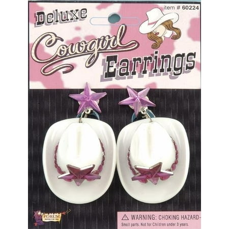 Deluxe Cowgirl Hat Costume Earrings