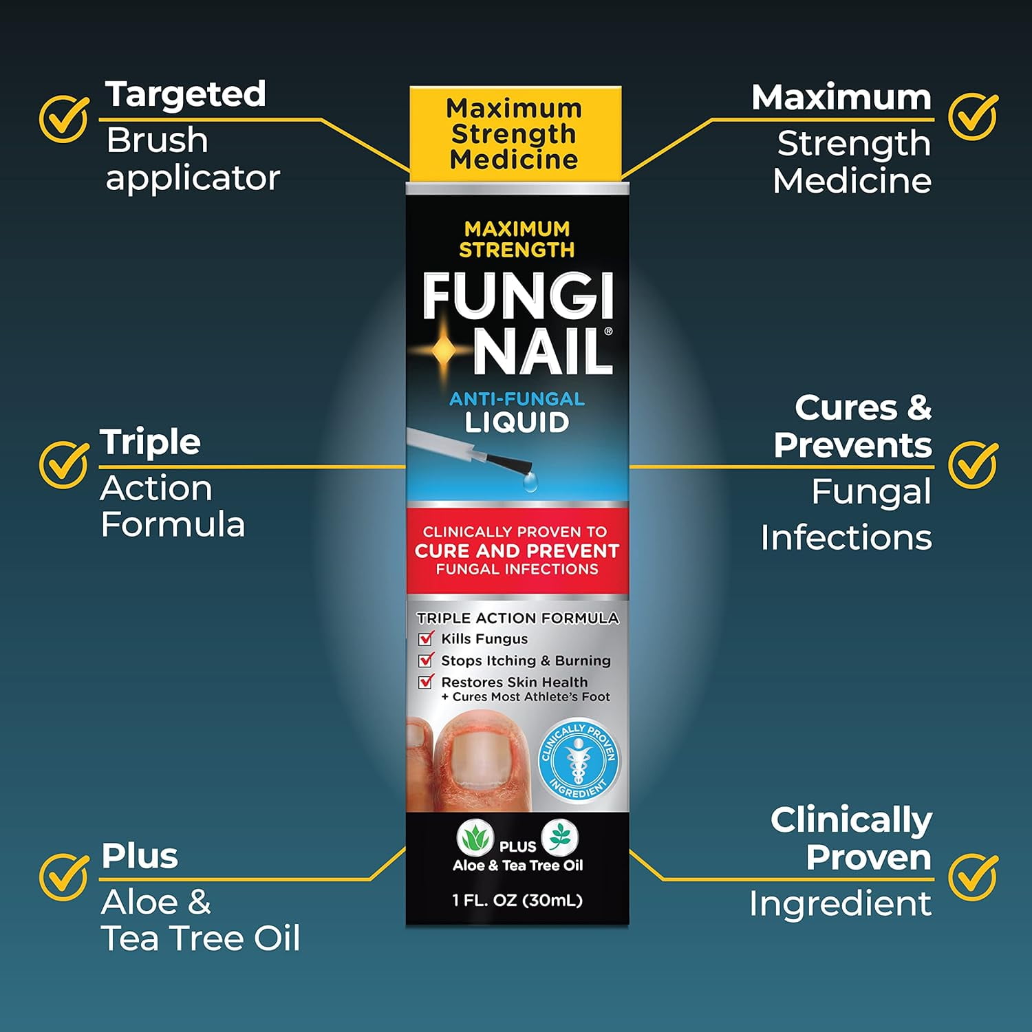 Fungi-Nail Brand Toe & Foot Pen Anti-Fungal Solution 0.101 oz (Pack of 2) -  Walmart.com