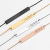 Personalized Women's Stainless Steel Engraved Name Bar Bracelet