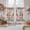 Off-White, variant on Spring Gnomes Kitchen Curtains 63 Inch Length, Colorful Flowers Watercolor Butterfly Floral Plant Tiers Curtains for Living Room Berdoom, Light Filtering Drapes Window Treatment 2 Panels 42"Wx63"L