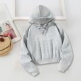 thumbnail image 1 of Sudadera con capucha Sudaderas con capucha deportivas Letras blancas, Tela de otoño gris, Suéter de manga larga, Sudadera con capucha informal para S, 1 of 10