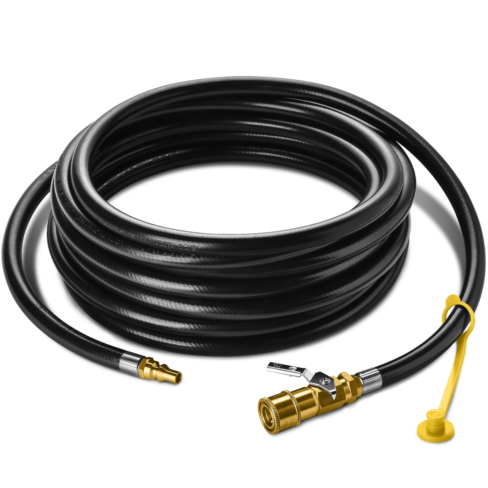20ft Propane Quick Connect Hose w/1/4in RV Quick Connector Low Pressure Hose 