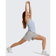 thumbnail image 5 of G4Free Lyocell Ruched Side Workout Tank Tops Woman High Neck Waist Length Gym Tanks Soft Relaxed Fit for Training, 5 of 8