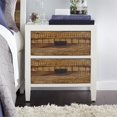 thumbnail image 2 of Modus Table de Chevet Montana 2 Tiroirs en Laque Blanche et Sengon Naturel, 2 of 5