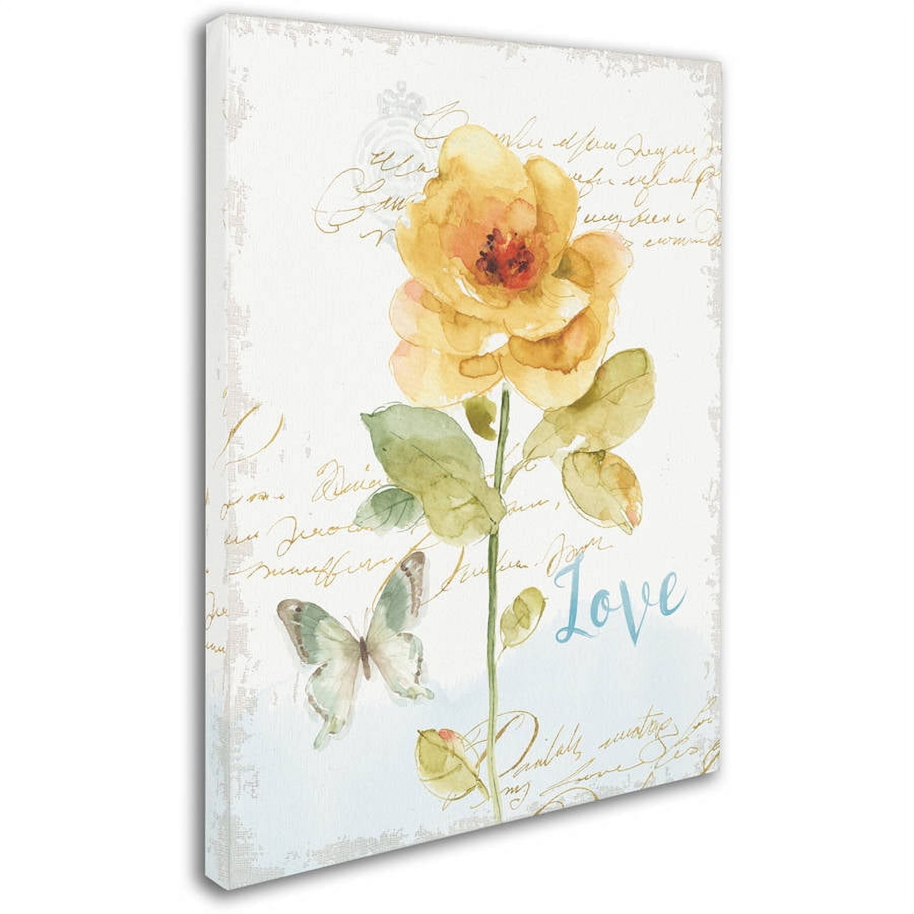 Trademark Fine Art "Rainbow Seeds Floral VIII Love" Canvas Art by Lisa Audit