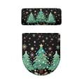 thumbnail image 2 of HELLHERO Lid Cover Set for Toilet & Elastic Bottom Toilet Seat Covers Set for Bathroom Home, Polyester, Reusable Christmas Tree, 2 of 8