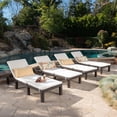 thumbnail image 2 of Christopher Knight Home Jamaica Outdoor Wicker Chaise Lounge with Cushion (Set of 4) by  Multibrown + Cream, 2 of 5