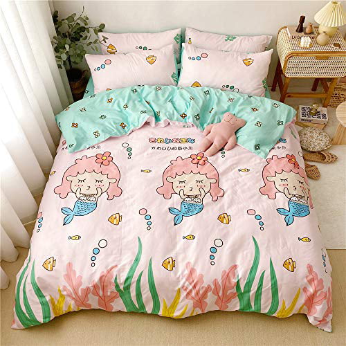 Home Textiles lovely princess cartoon style bedding set cover bed Girls Kid 