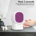 thumbnail image 3 of XDDST Space Heater 400W 110V Electric Heaters Indoor Portable 2 Second Fast Heating Low Noise Room Small Heater for Bedroom Office and Indoor Use, 3 of 9