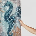 thumbnail image 3 of Shiartex  Nautical Coastal Shower Curtain Seahorse Beach Ocean Bathroom Curtains Watercolor Seashell Coral Summer Sea Marine Life Themed Bathtub Decor with Hooks 36x72, 3 of 7