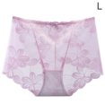 thumbnail image 1 of Bragas de encaje Mujeres Sexy Hollow Seamless Briefs Cintura media Levantamiento de cadera Ropa interior transpirable, Pink, L sidaley AP001201-19B, 1 of 7