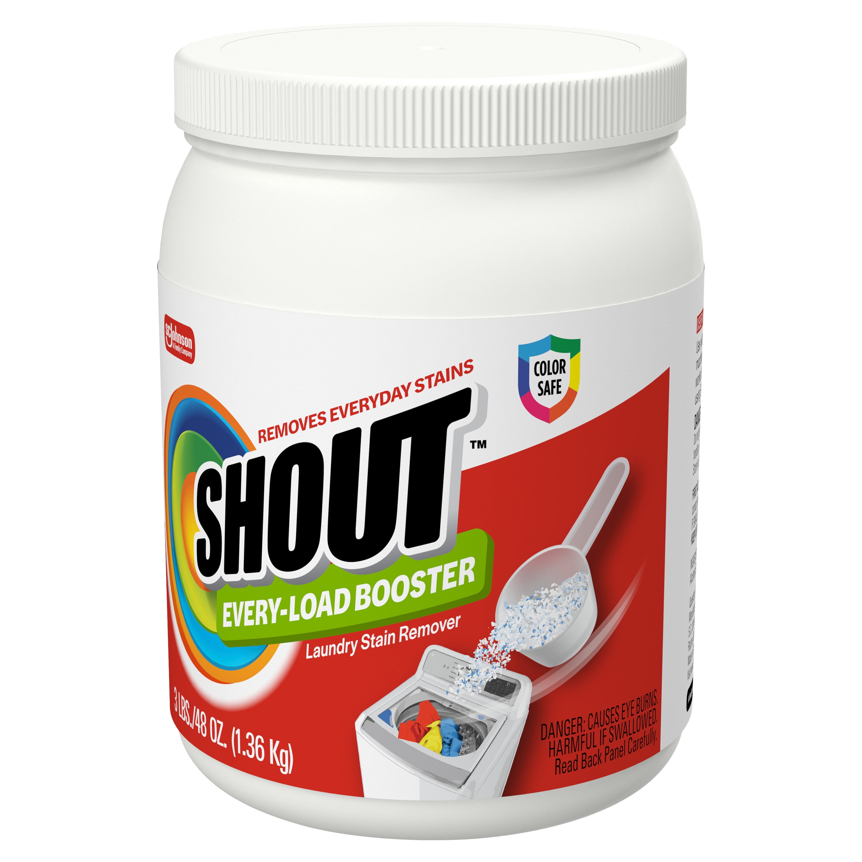 Shout In-Wash Every Load Booster, Laundry Stain Remover, 3 lbs