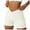 Beige, variant on felwors Girls Athletic Shorts Tummy Control V Cross Waist Short Leggings Dance Gymnastics Shorts (Green, S)