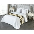 thumbnail image 3 of Victorian Bed Runner, Baroque Style Curlicue Leafy Floral Swirls Rococo Design Ornaments, Decorative Accent Bedding Scarf for Hotels Homes & Guest Rooms, Queen, Mustard Black and White, by Ambesonne, 3 of 3