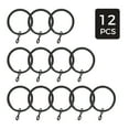 thumbnail image 4 of TWOPAGES Black Curtain Rings with Eyelets, 1.5" Ring for Curtain Pin Hooks (Pack of 12), 4 of 5