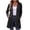 L0055 Black, variant on Women's Long Hooded Jacket with Zipper Opening Long Sleeve Solid Color Versatile Autumn Wear with Pockets