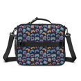 thumbnail image 2 of Game Controller Blue Pattern Insulated Lunch Bag with Shoulder Strap and Bottle Holder,Bento School Lunch Bag Box,11x9.5x3.5 Inches, 2 of 4